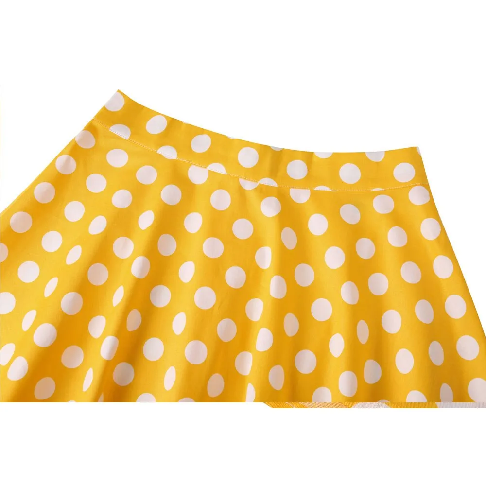 2021 Casual High Waist Cotton Daily Skirt For Summer Slim A-line Women Knee-length Office Big Swing Rockabilly Party 50s Skirts