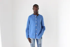 80s Hand Made Chunky Wool Button Front Knit