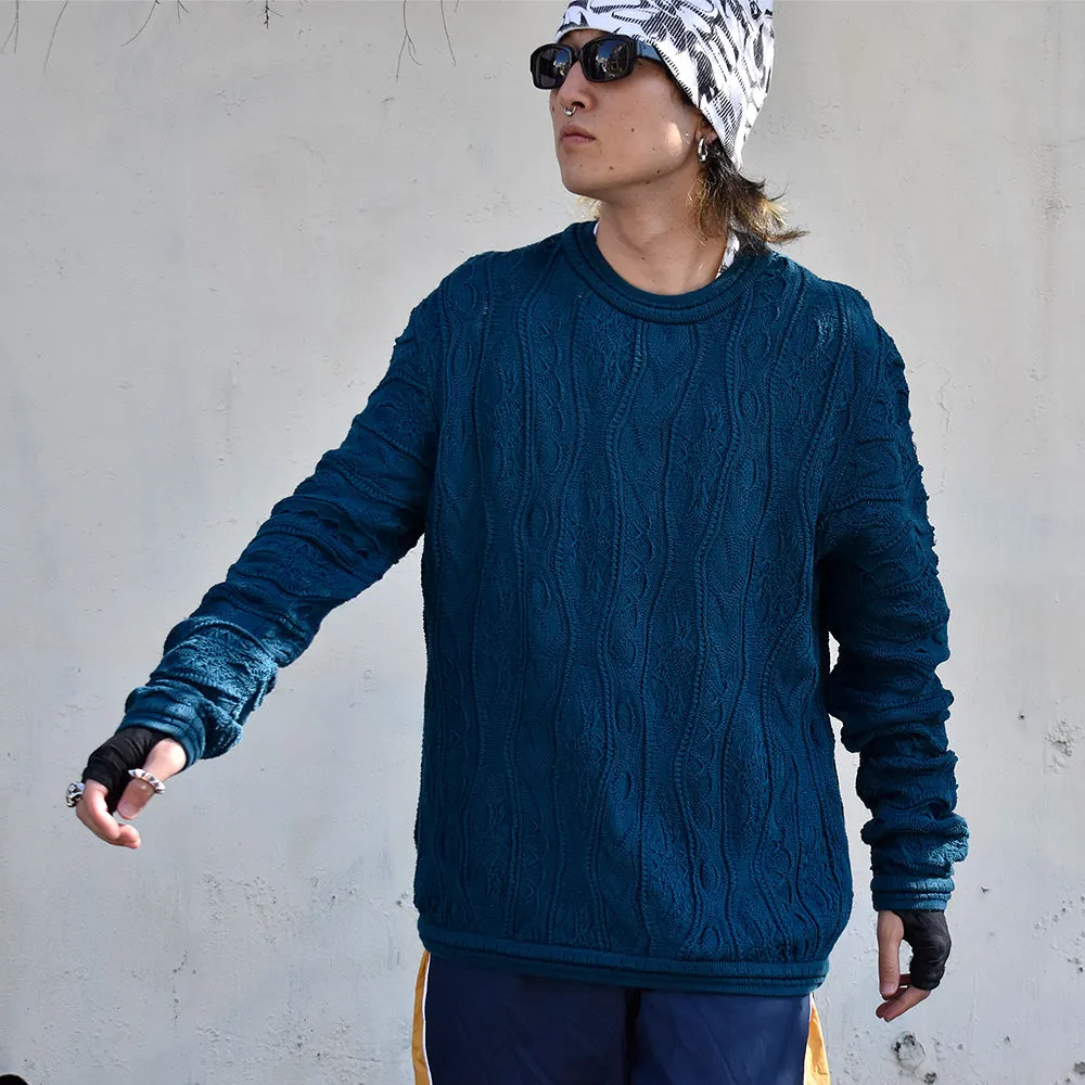 90's COOGI 3D立体編み コットン ニットセーター 231024H