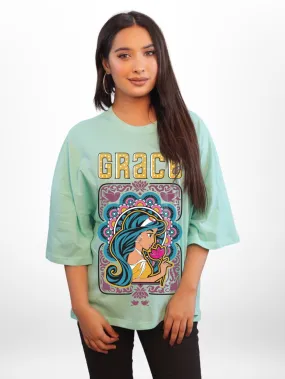 ALADIN: HER GRACE Graphic Printed Womens Drop Shoulder T-shirt Legacy Boutiques Bangladesh