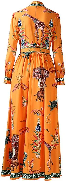 Animal-Print Maxi Dress