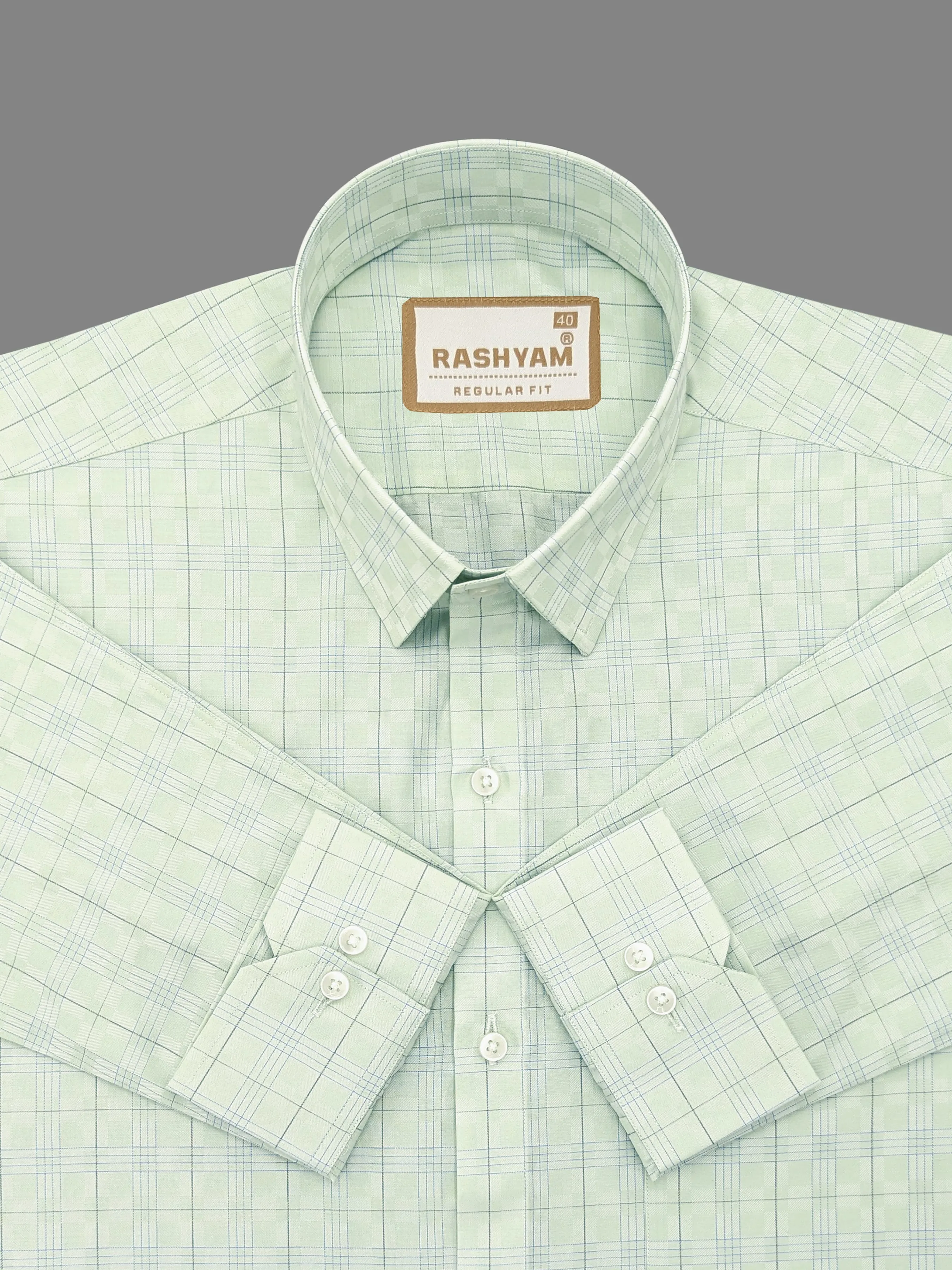 Antonello Green With Blue Box Multi Checks Premium Cotton Shirt