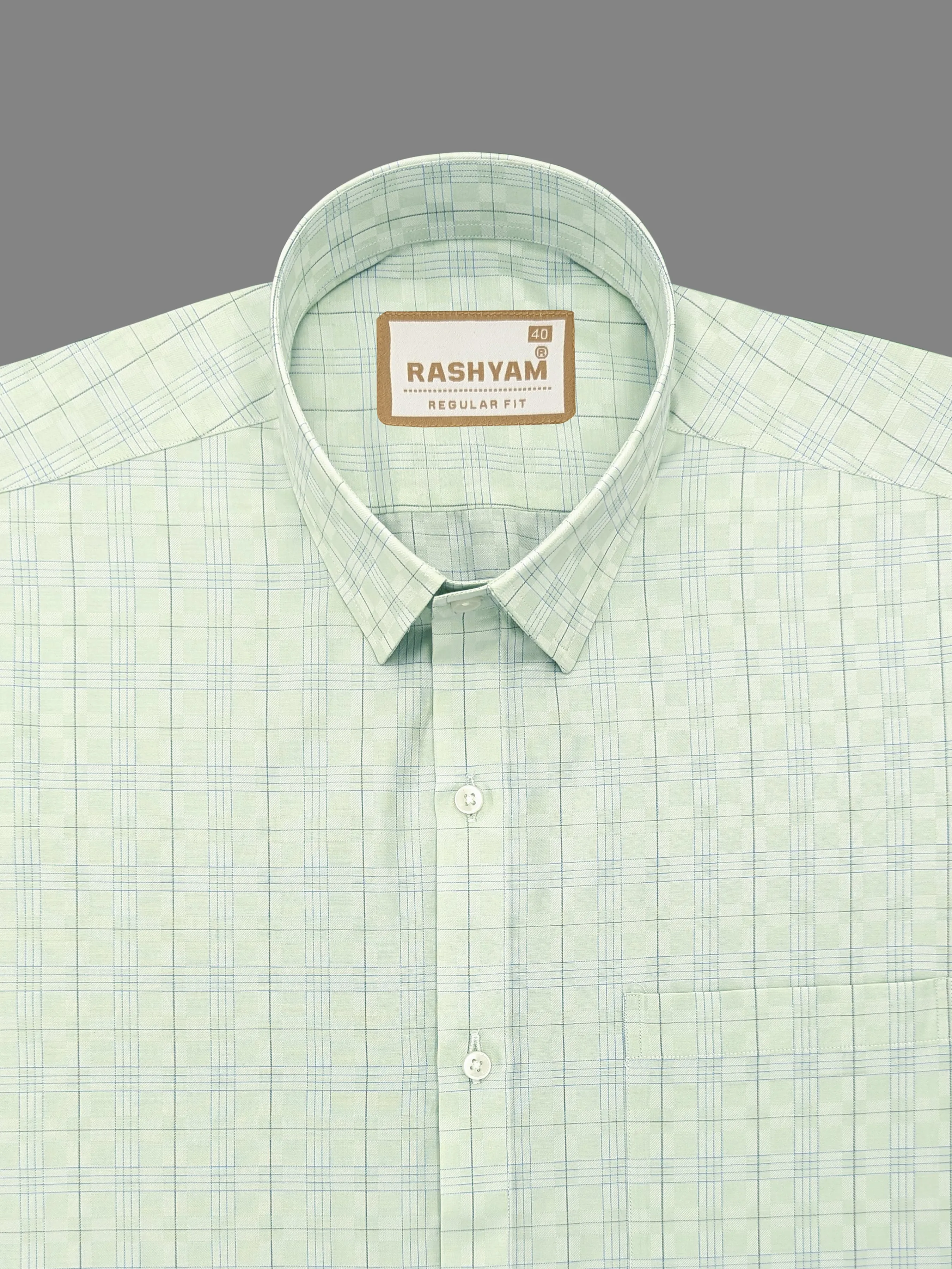 Antonello Green With Blue Box Multi Checks Premium Cotton Shirt