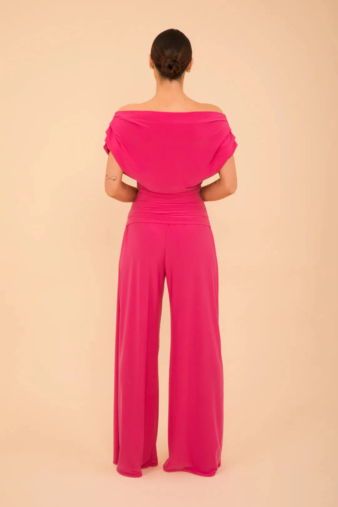 ATOM LABEL carbon jumpsuit Hot Pink