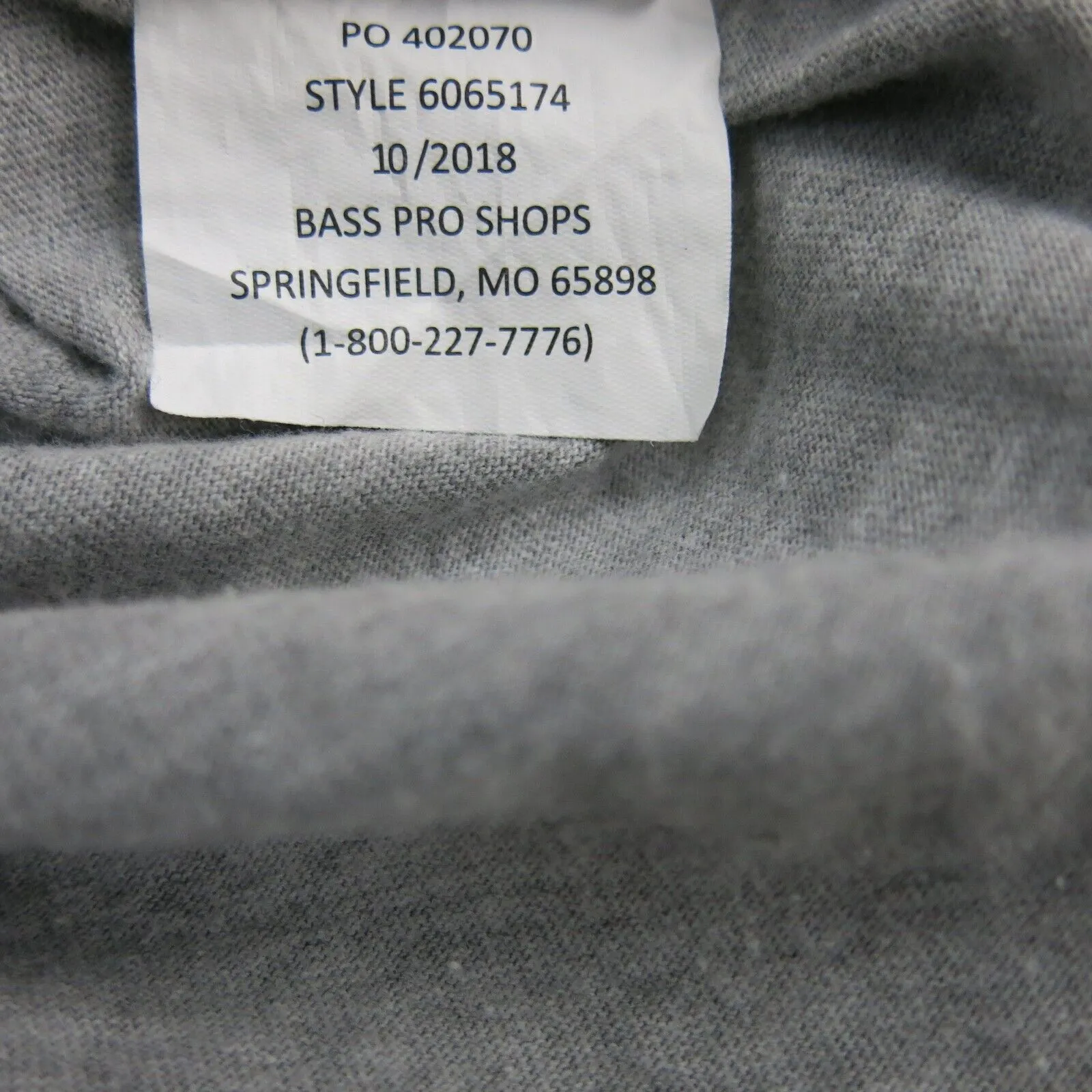 Bass Pro Shops Mens T-Shirt Short Sleeve Crew Neck Tee Baseball Gray Size XL