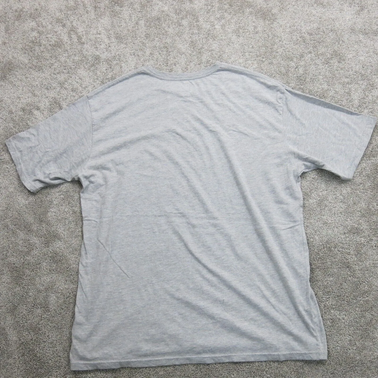 Bass Pro Shops Mens T-Shirt Short Sleeve Crew Neck Tee Baseball Gray Size XL