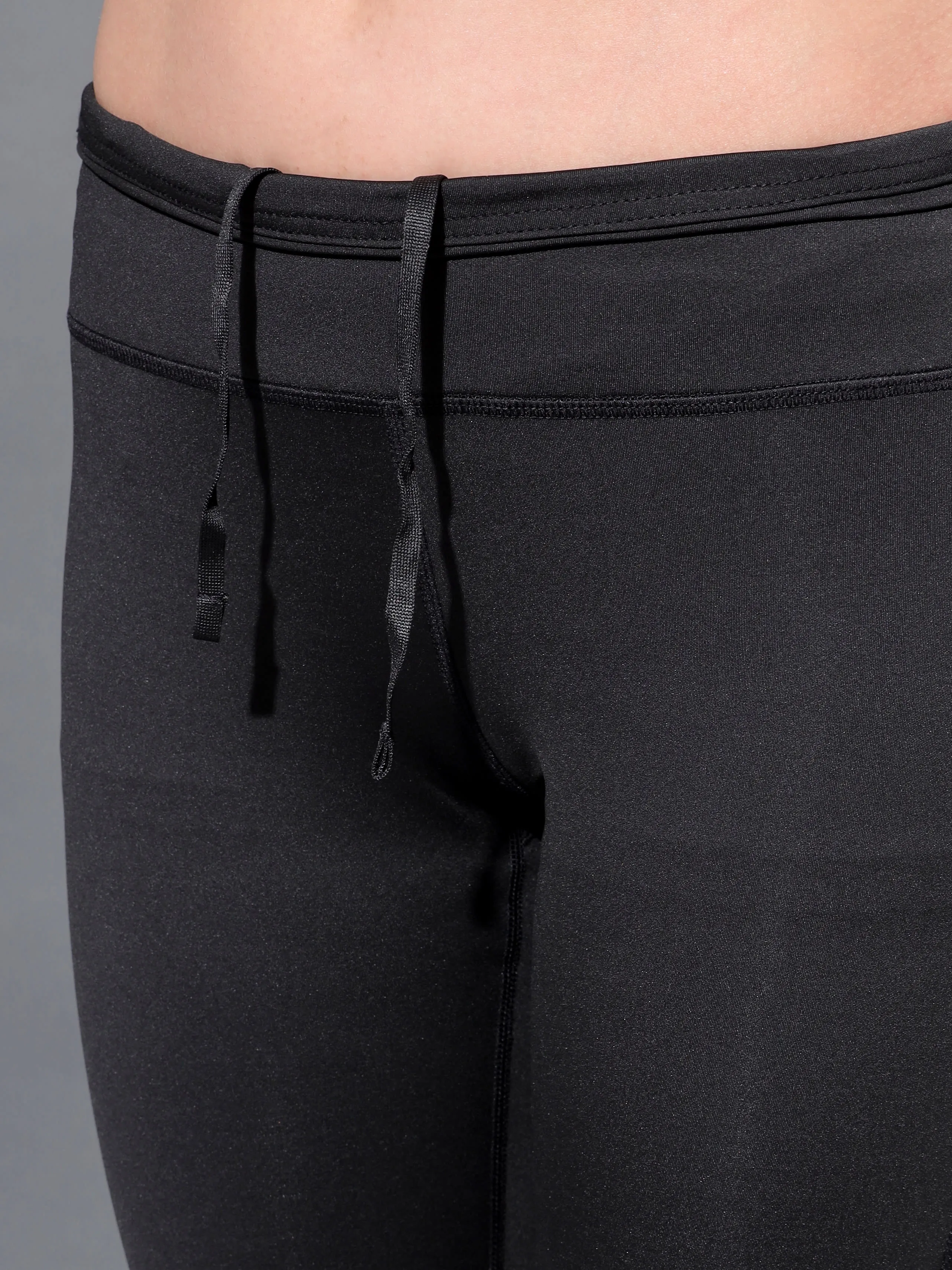 Black High Waist Solid Performance Tights