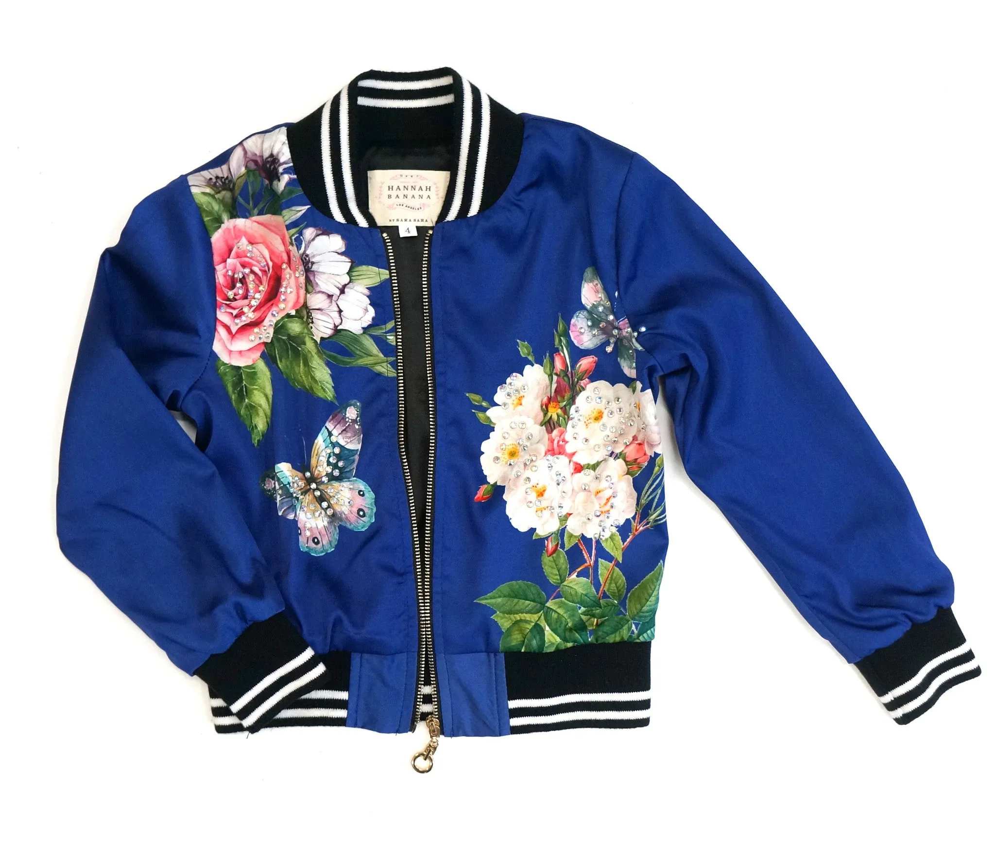 Butterfly Floral Bomber Jacket (A29258)