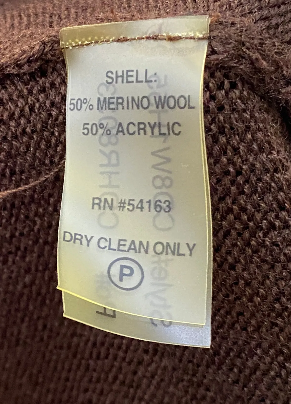 Calvin Klein Sweater Dress Brown Short Sleeve Size S SKU 000319-11