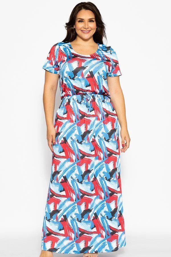 Camouflage Print, Ankle Length Maxi Dress