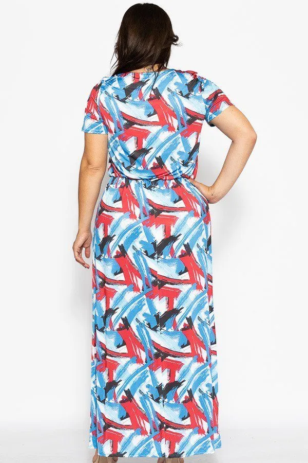 Camouflage Print, Ankle Length Maxi Dress
