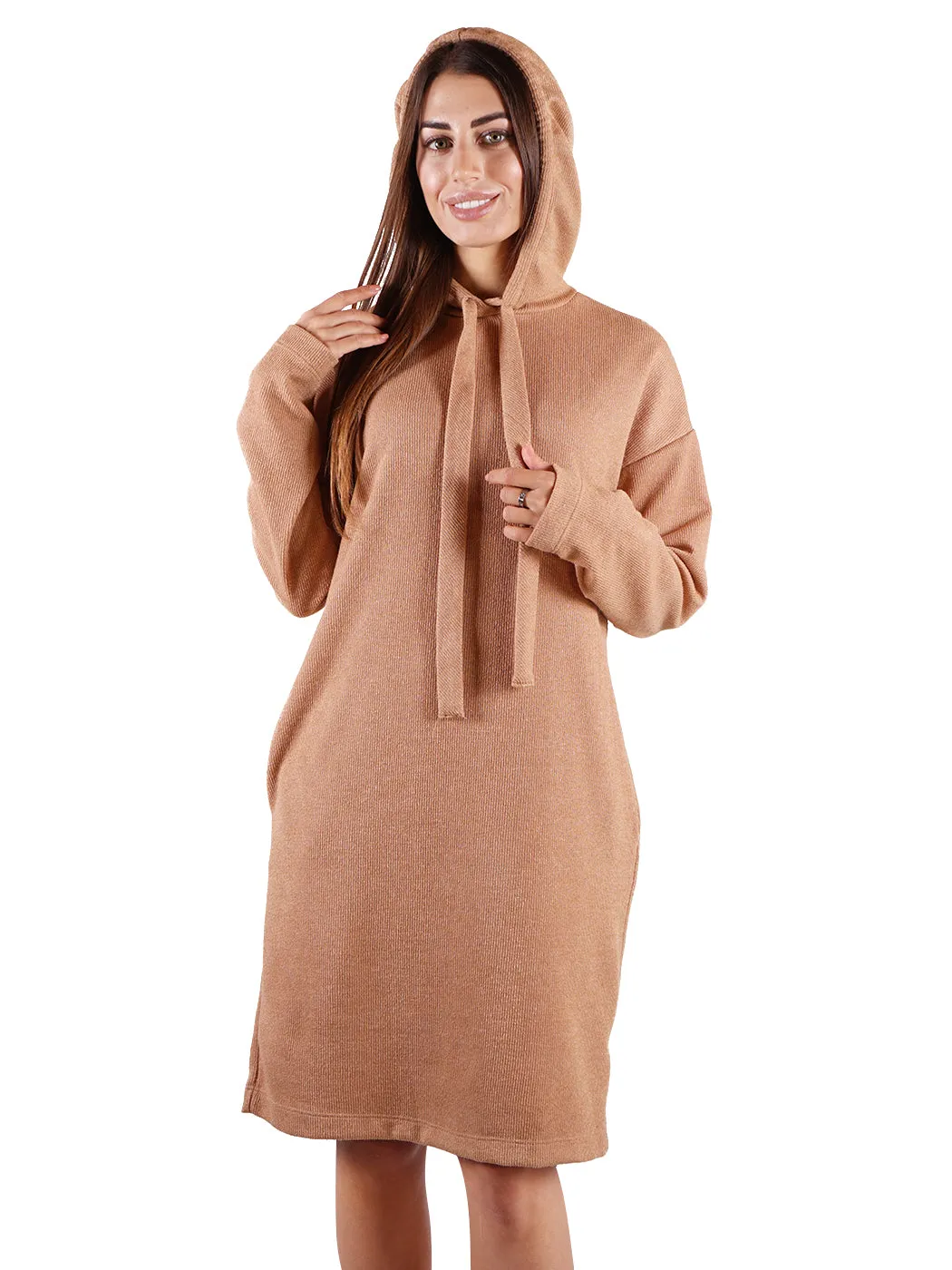 Casual Hoodie Pullover Sweater Dress