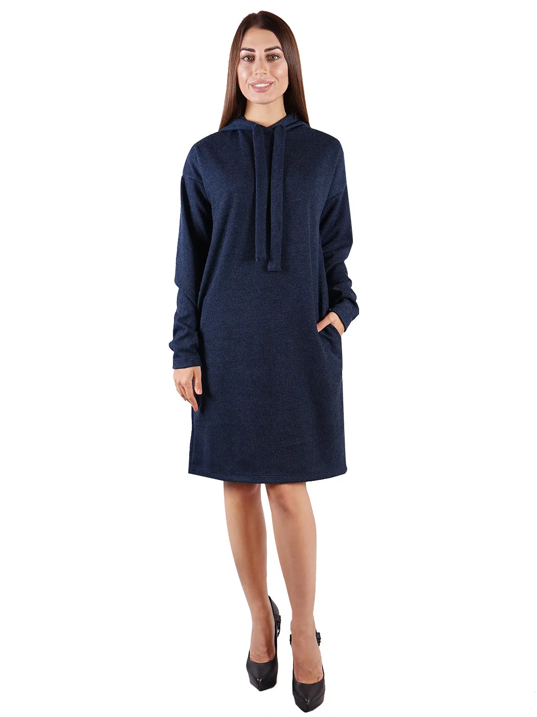 Casual Hoodie Pullover Sweater Dress