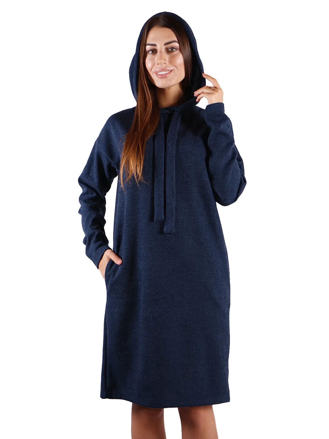 Casual Hoodie Pullover Sweater Dress