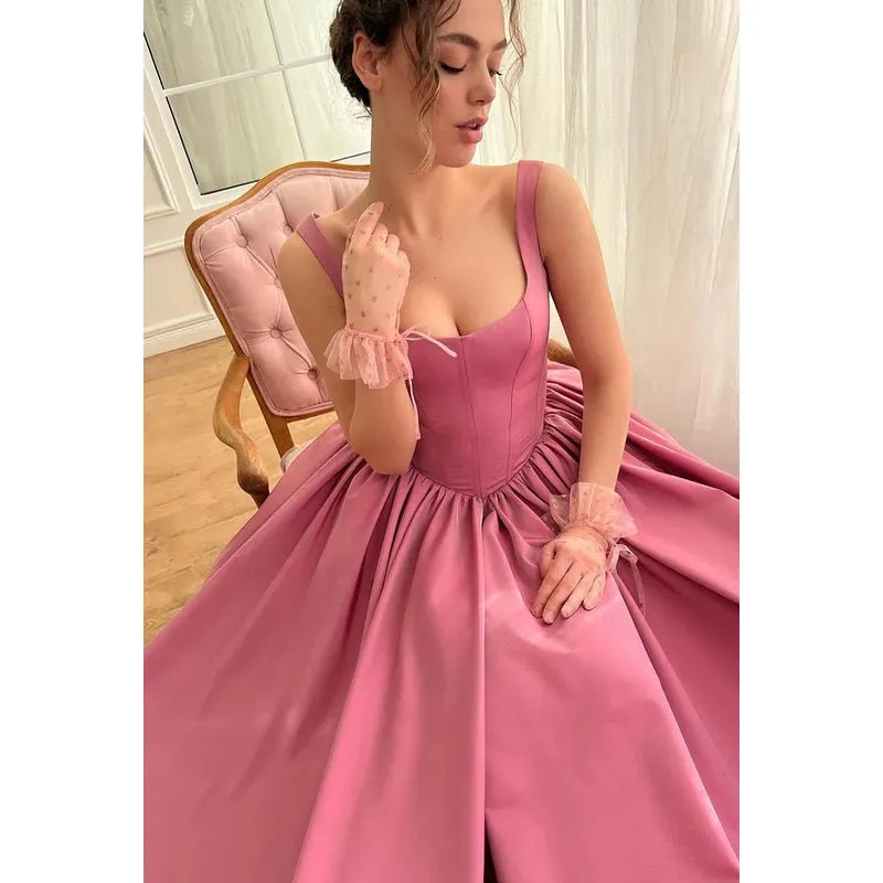 Classic & Timeless Straps Scoop A-line Formal Party Prom Dress