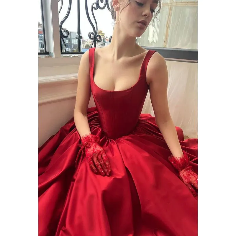 Classic & Timeless Straps Scoop A-line Formal Party Prom Dress