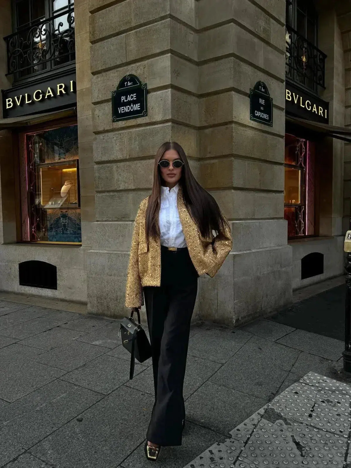 Céleste – Sequin statement – Cropped jacket