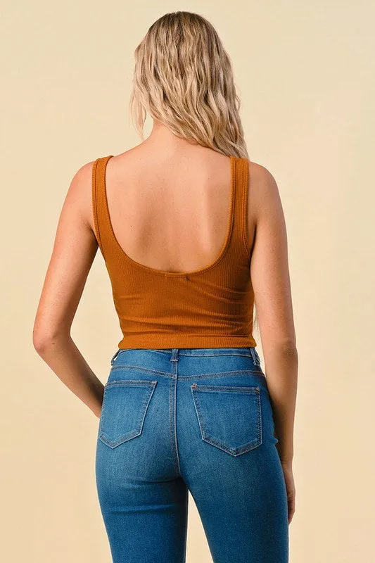 Coffee Button Down Scoop