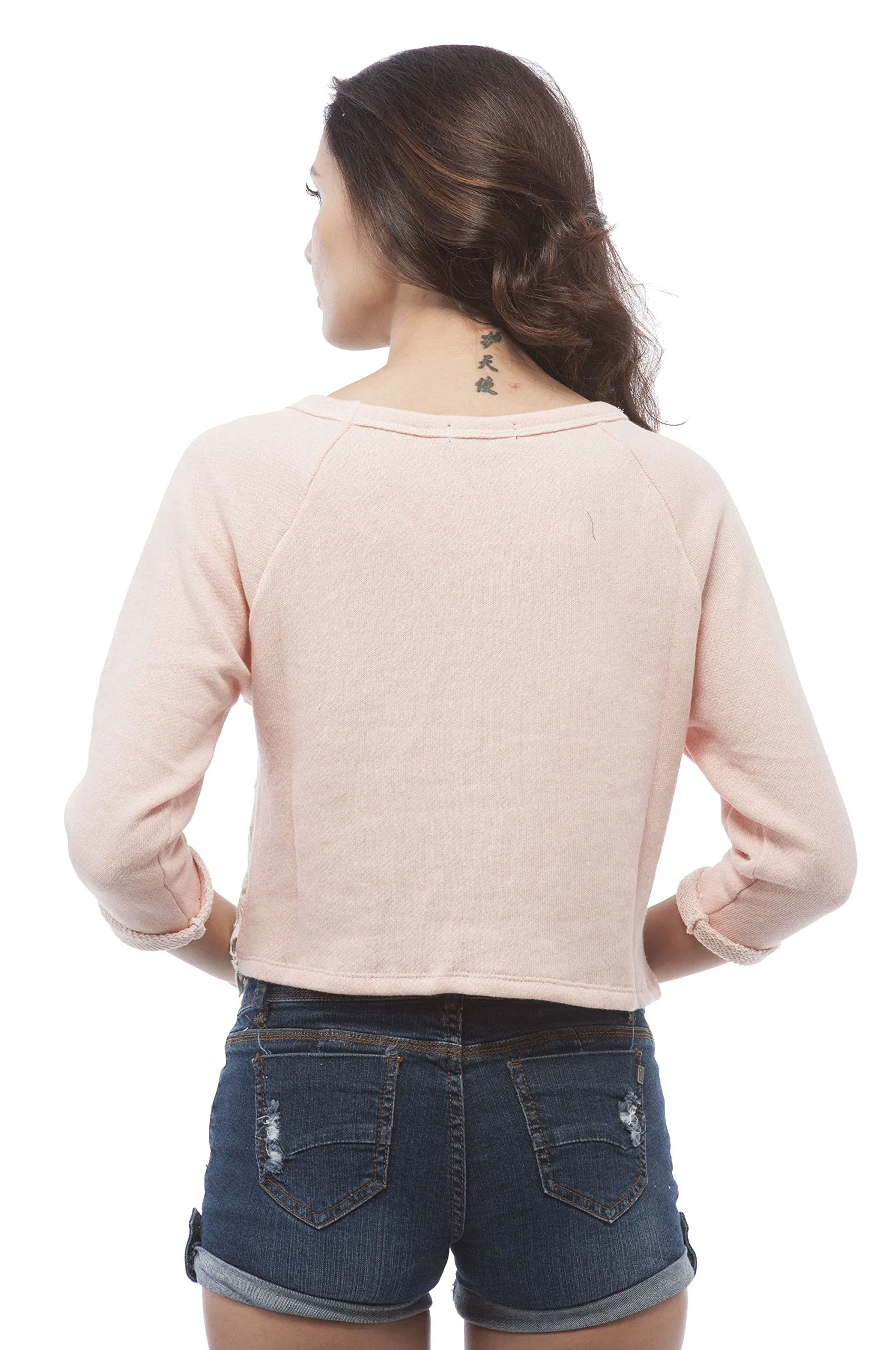 Crochet Crop Sweatshirt