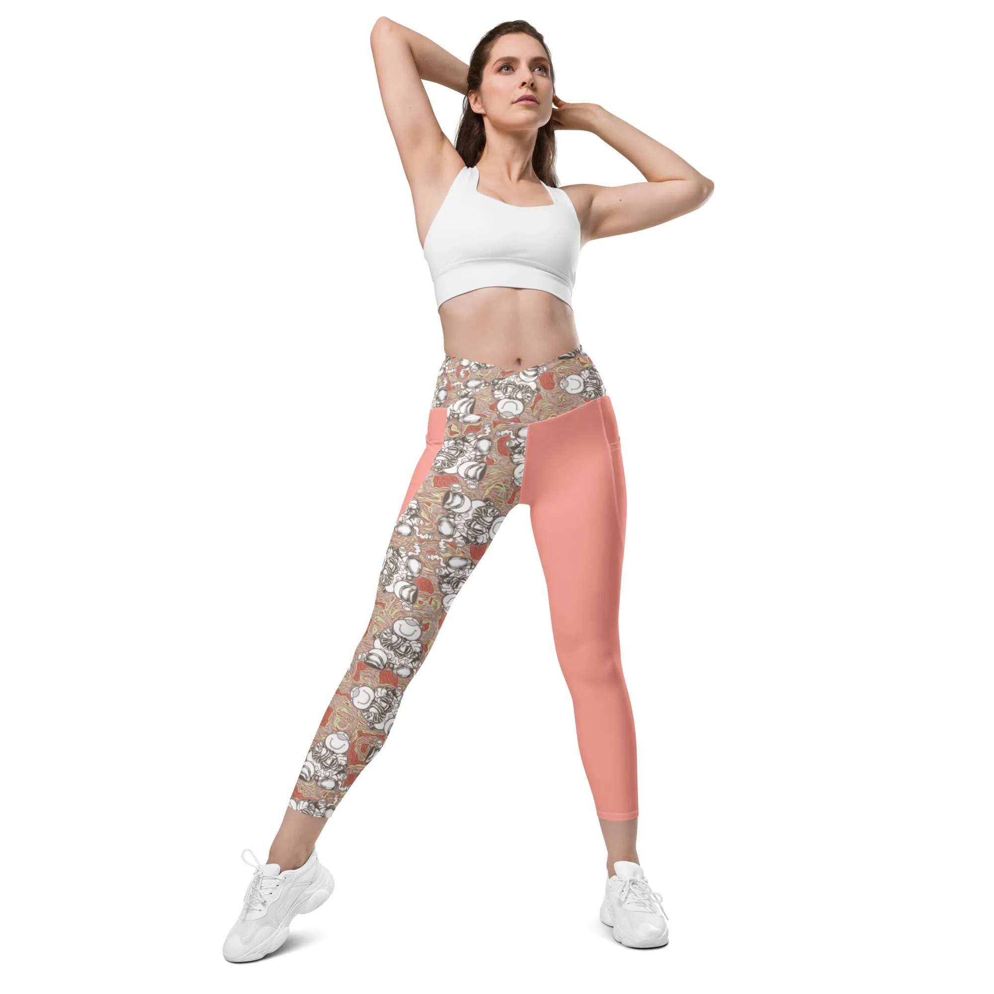 Cupy crossover leggings with pockets