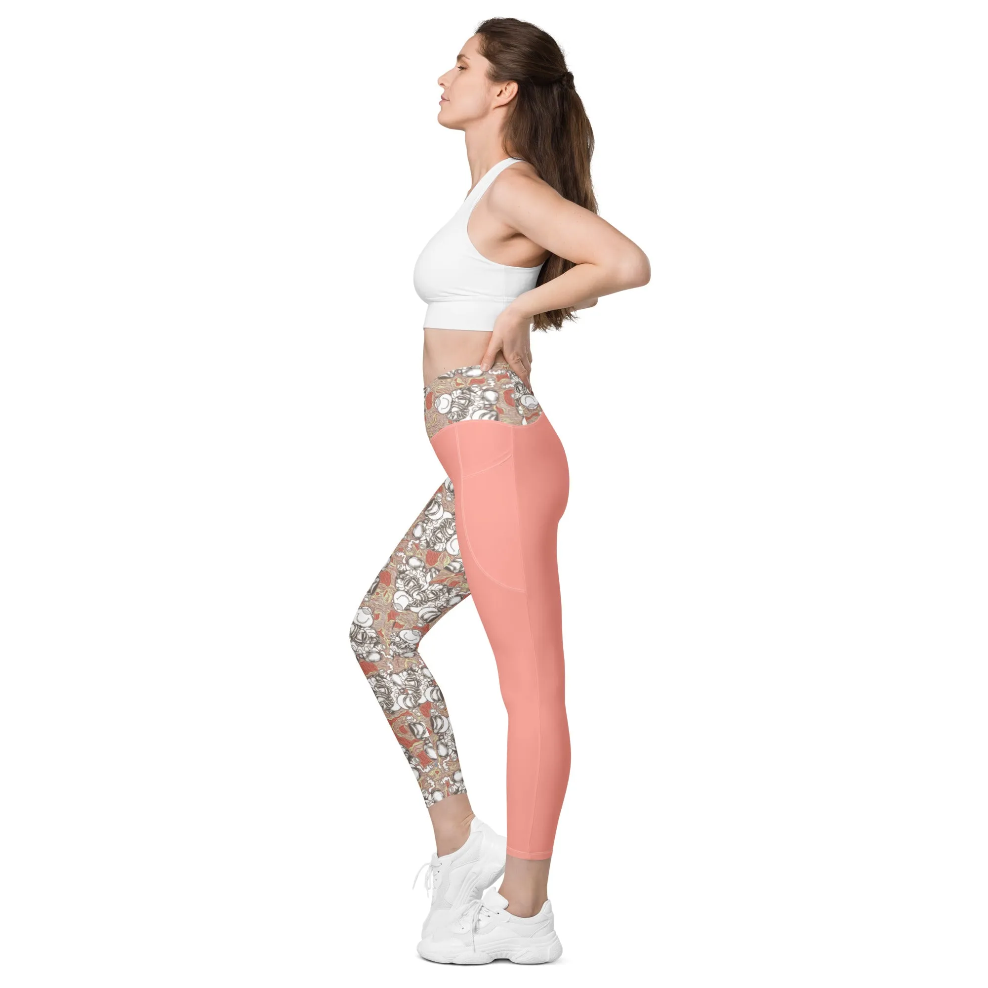 Cupy crossover leggings with pockets