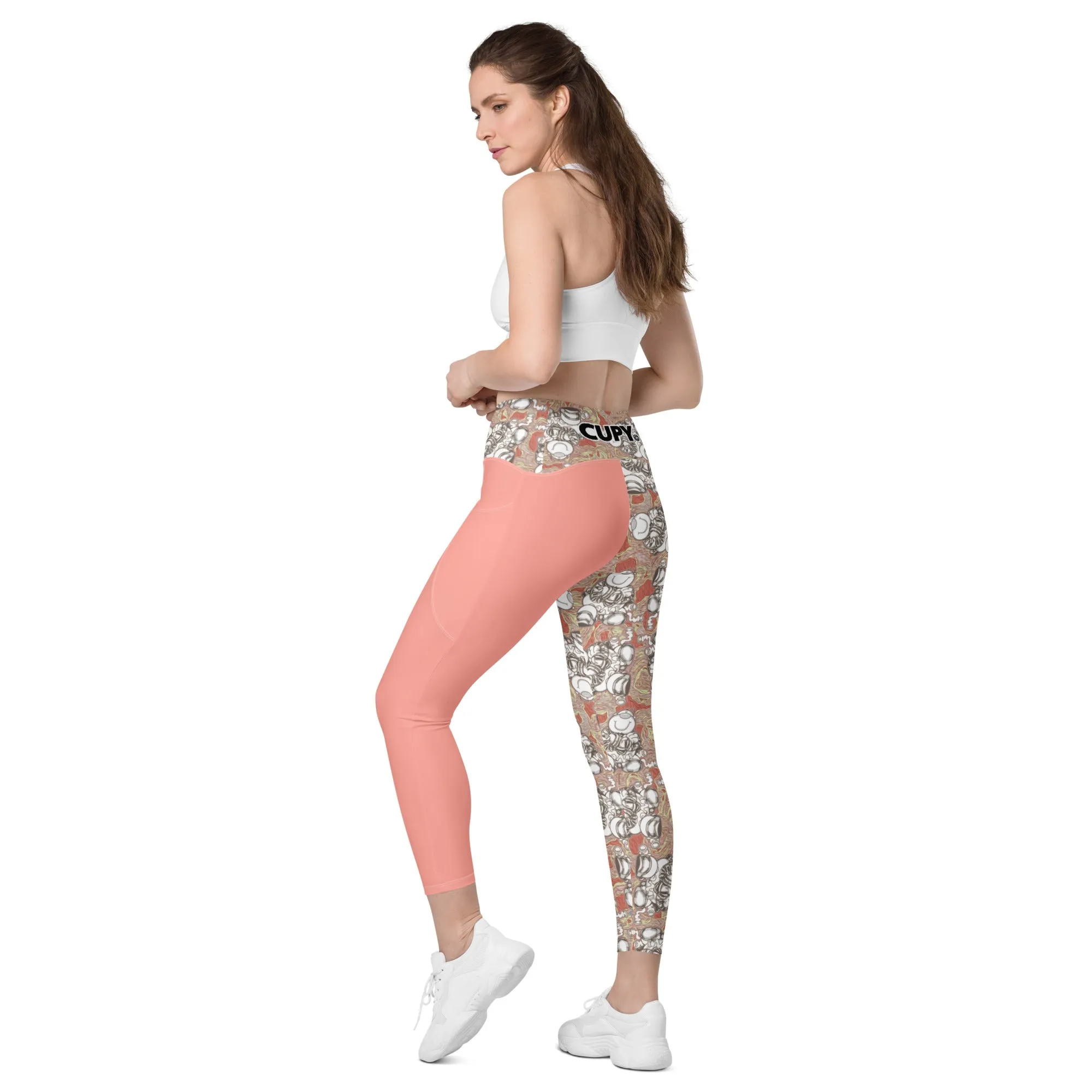 Cupy crossover leggings with pockets