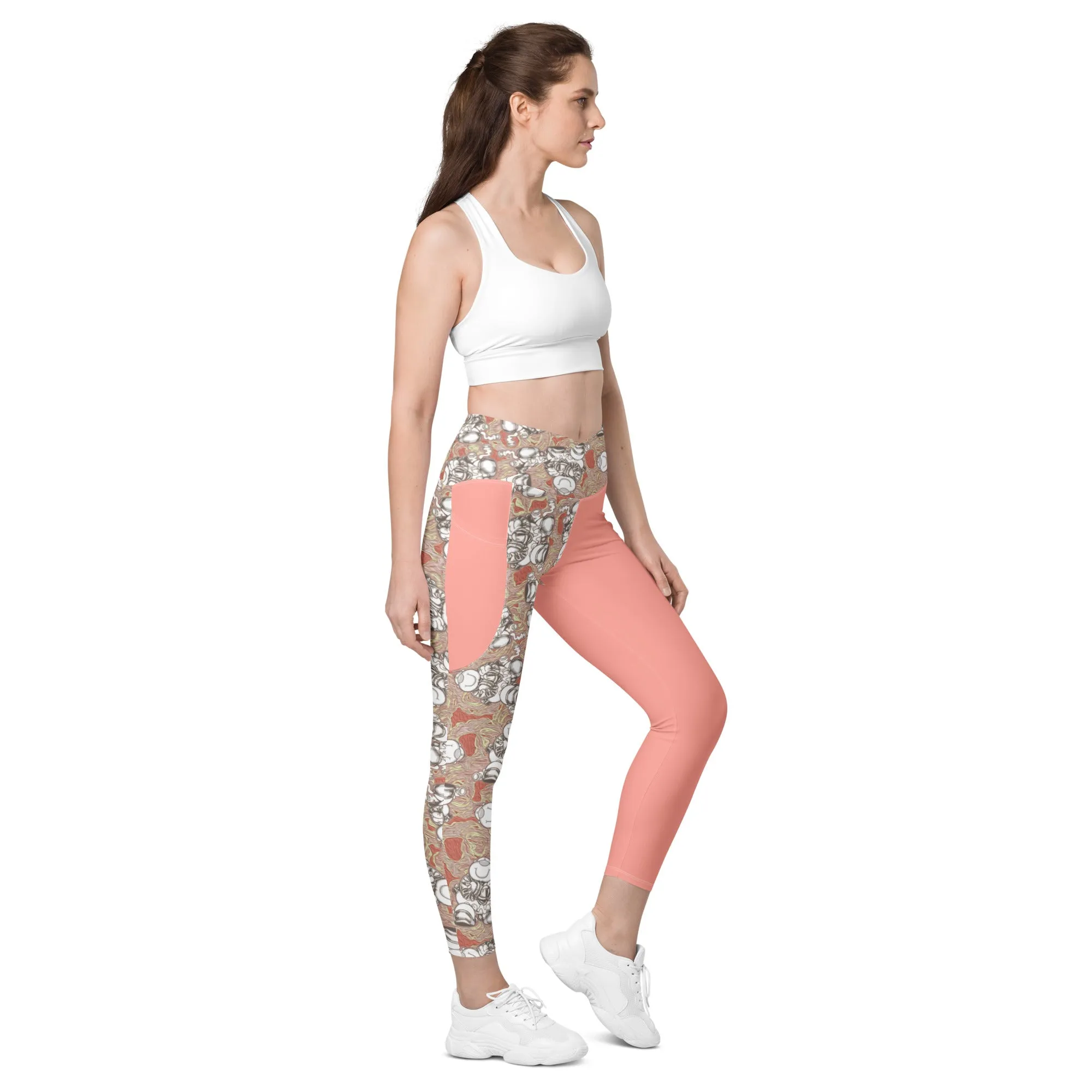 Cupy crossover leggings with pockets