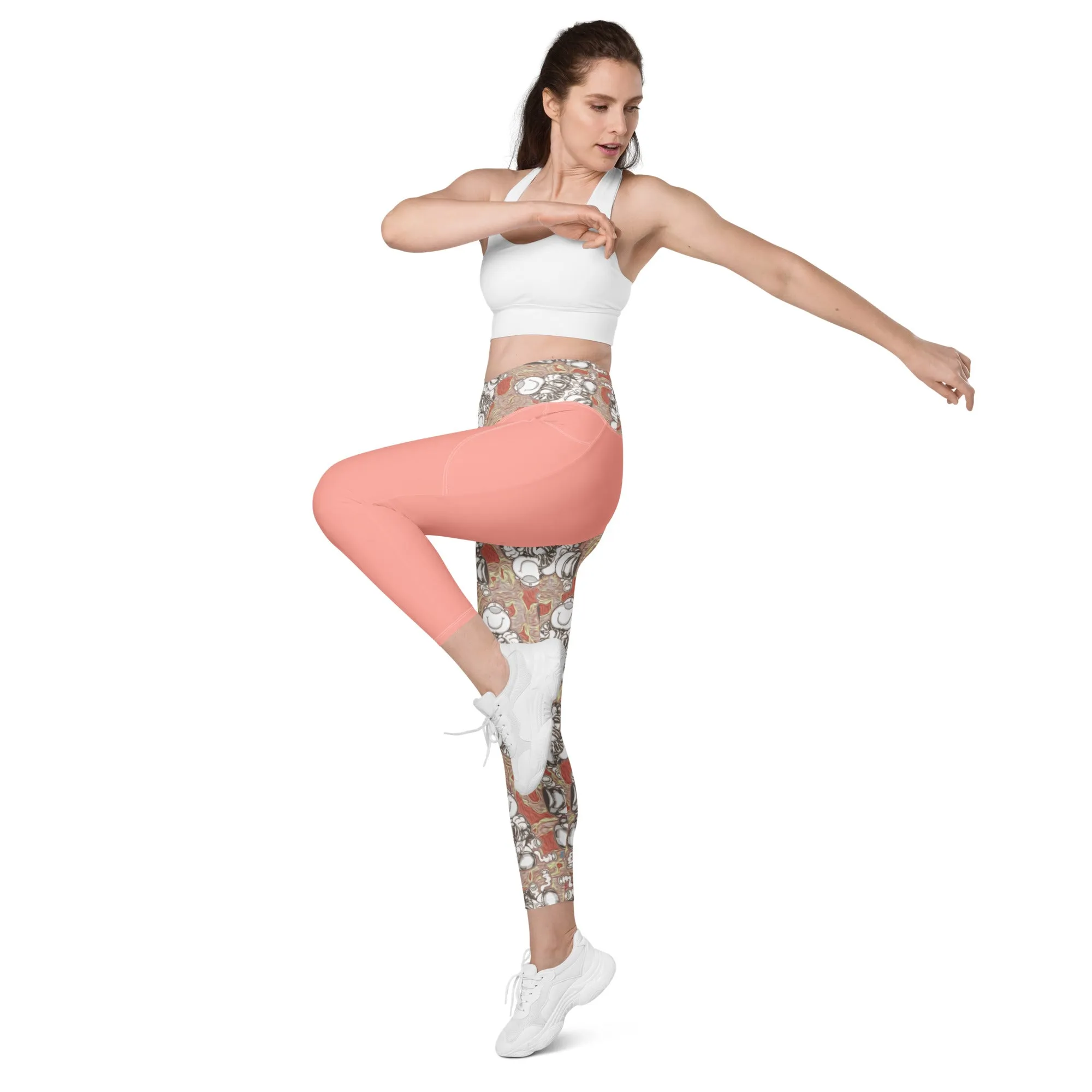 Cupy crossover leggings with pockets