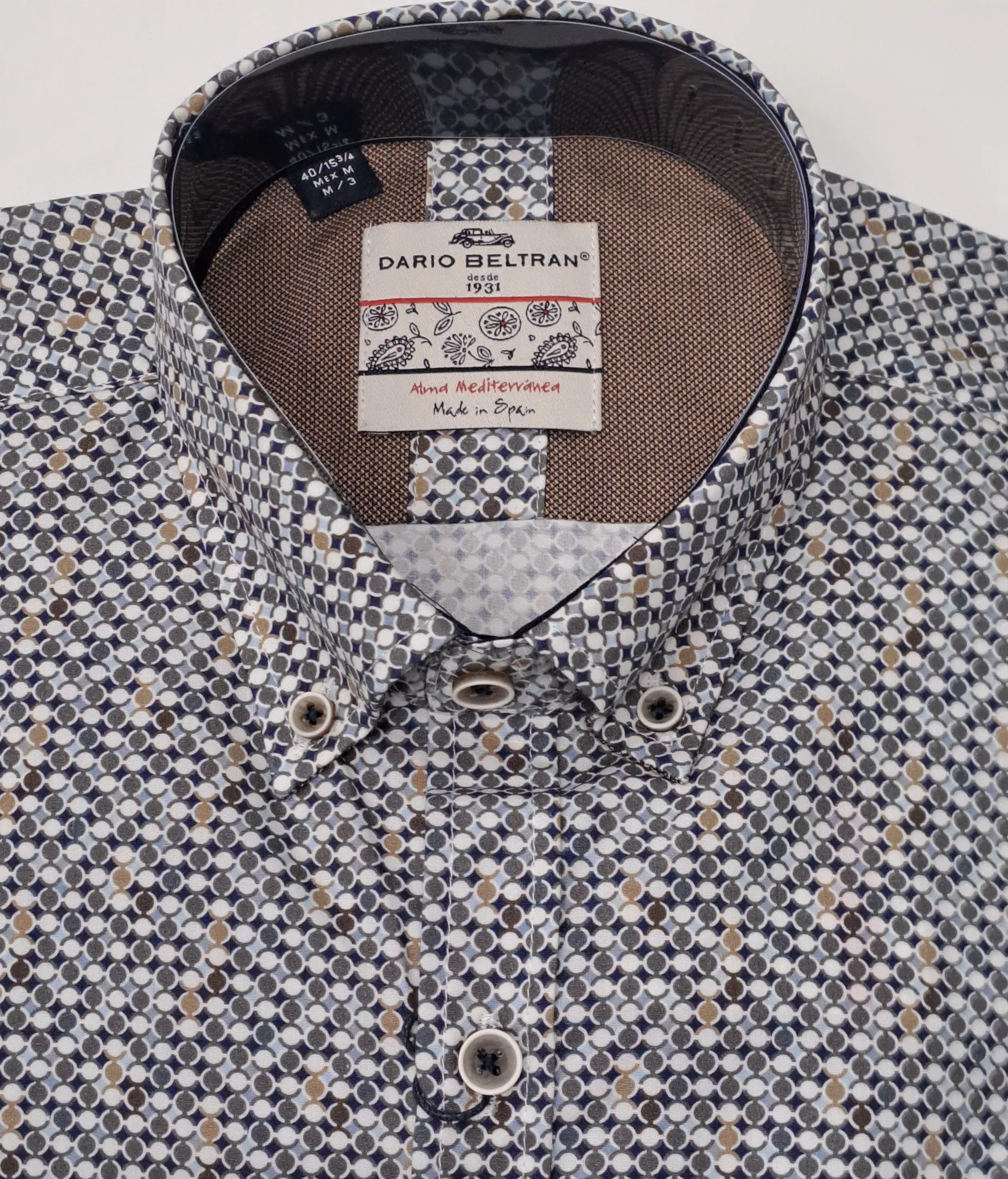 Dario Beltran Bispos Regular Fit Long Sleeve Shirt 321 - Blue