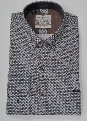 Dario Beltran Bispos Regular Fit Long Sleeve Shirt 321 - Blue