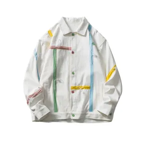 DAVIL RAY AYWTER COACH SPORT CASUAL UNISEX JACKET IN WHITE