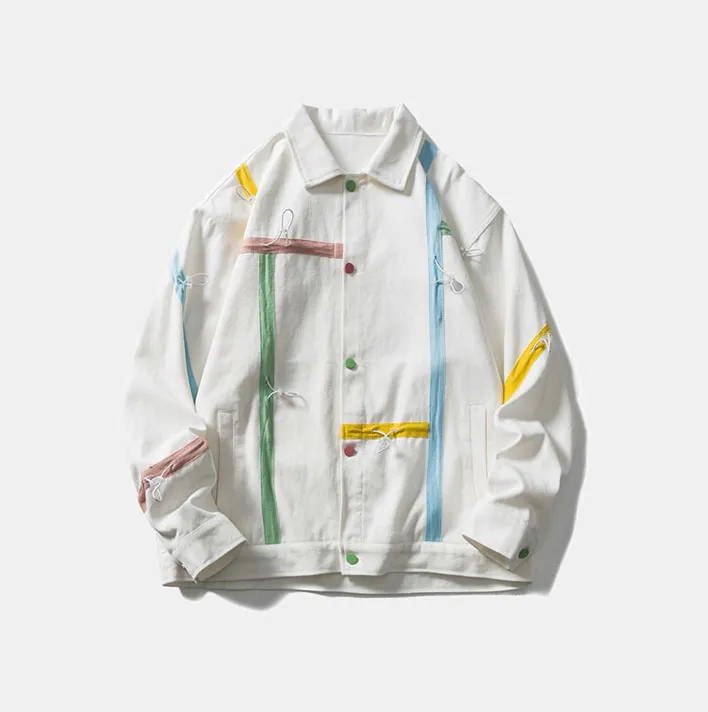 DAVIL RAY AYWTER COACH SPORT CASUAL UNISEX JACKET IN WHITE