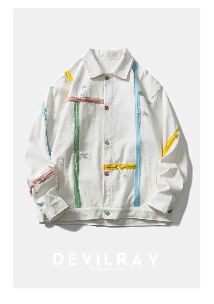 DAVIL RAY AYWTER COACH SPORT CASUAL UNISEX JACKET IN WHITE