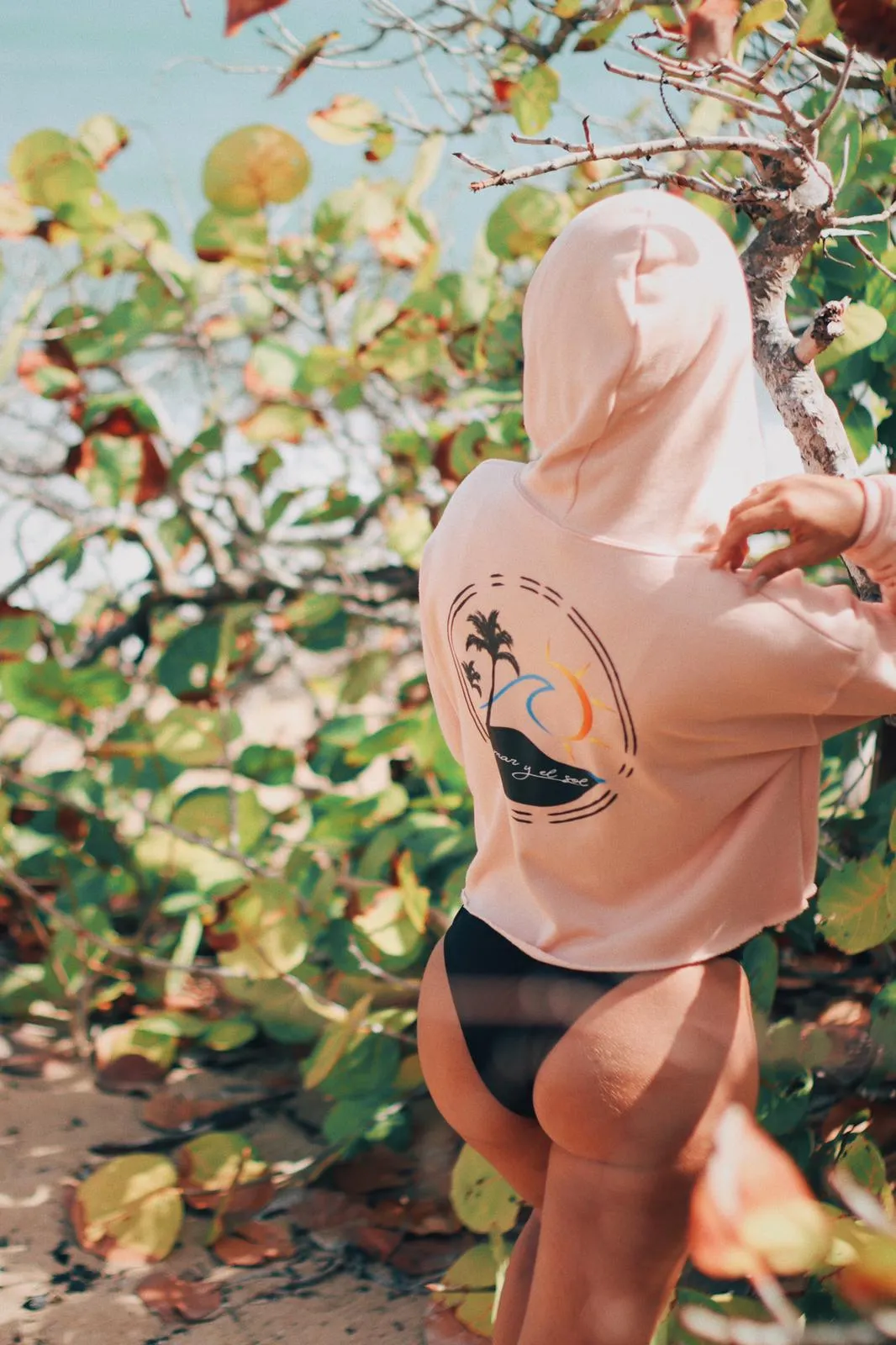 Del Mar y el Sol Crop Hoodie Sweater