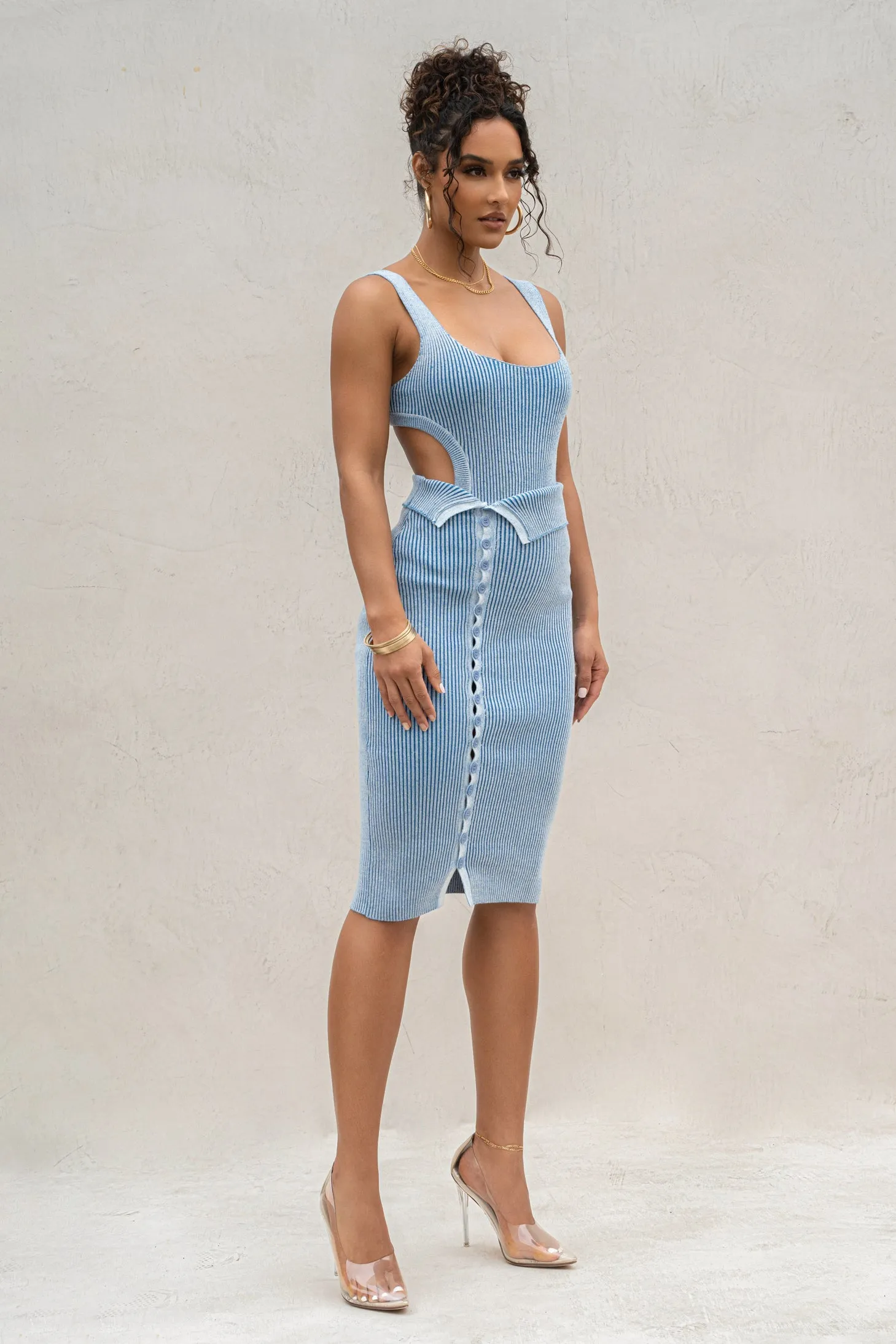 Denim/White Over The Top Skirt