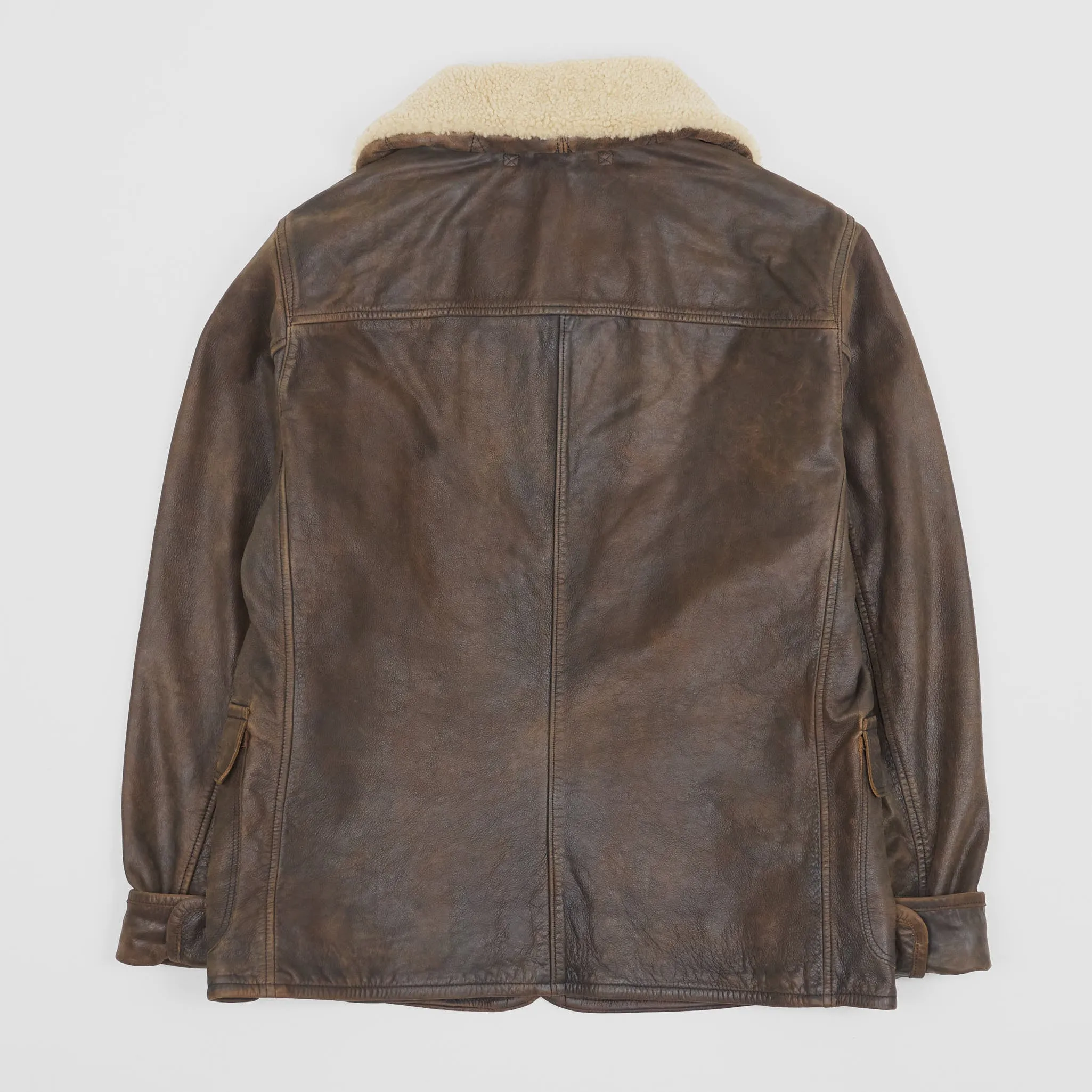 Double RL Western Coat with Shearling Collar
