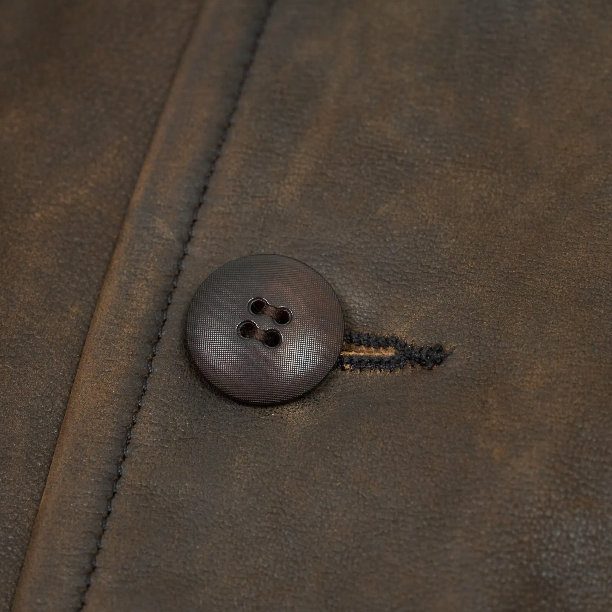 Double RL Western Coat with Shearling Collar