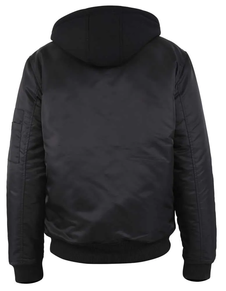 Duke - D555 Bomber Jacket With Detachable Fleece Hood In Black 2Xl-6Xl