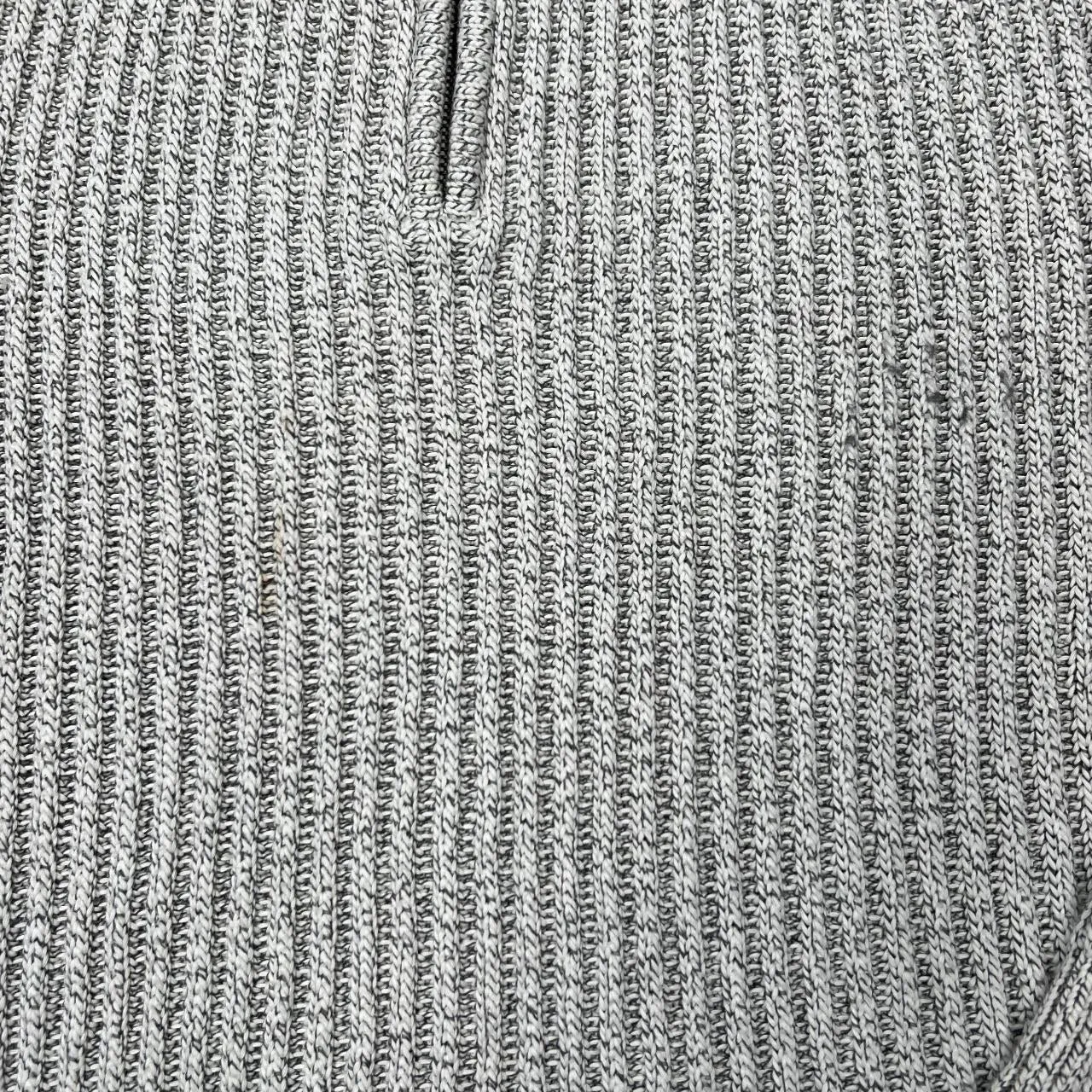 Early 00's AUTHENTIC CHINO Debenhams Classic Basic Stretch Ribbed 1/2 Zip Pullover Heavyweight Knit Sweater Jumper