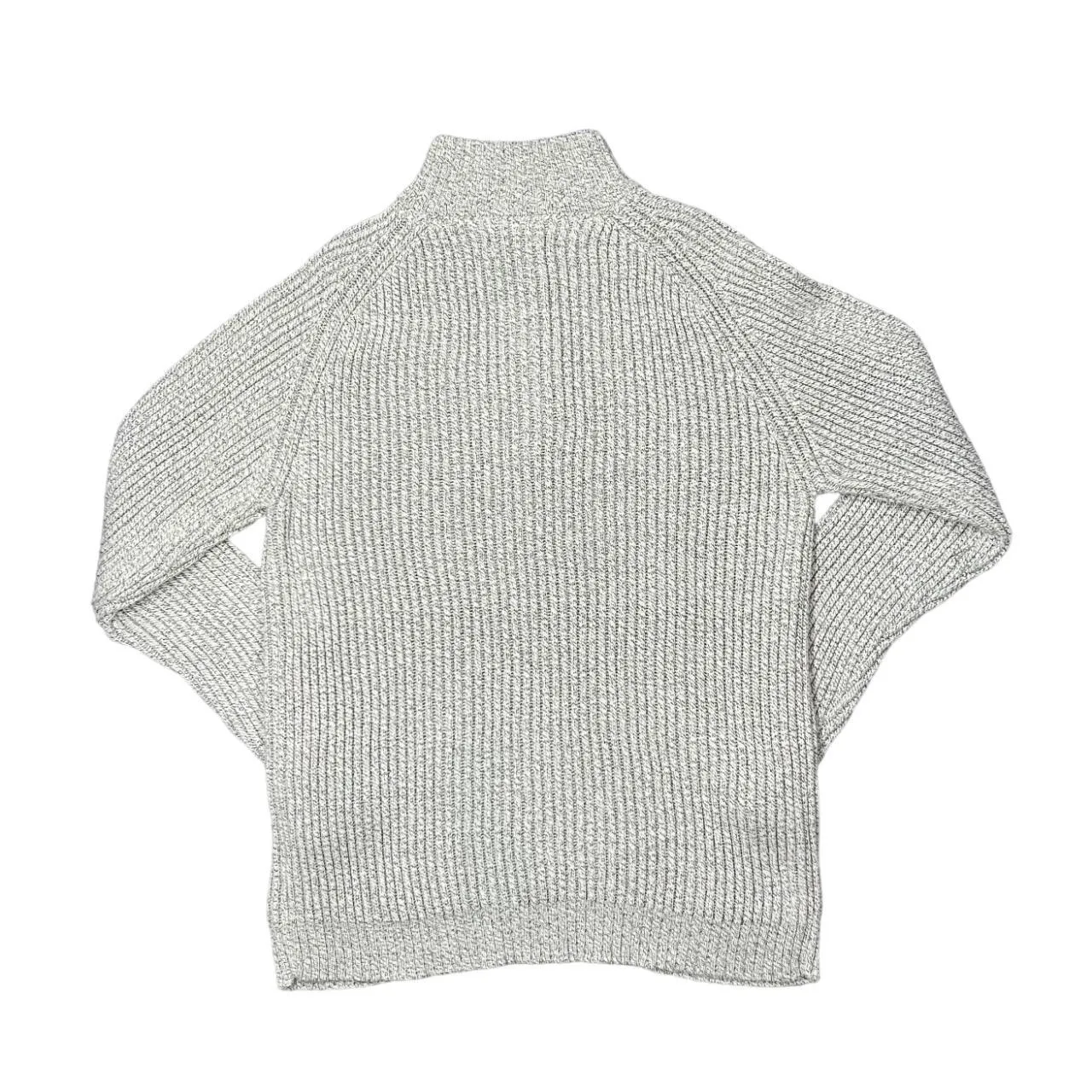 Early 00's AUTHENTIC CHINO Debenhams Classic Basic Stretch Ribbed 1/2 Zip Pullover Heavyweight Knit Sweater Jumper