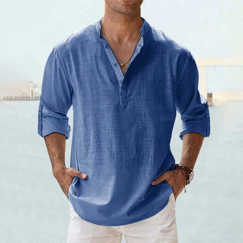 Eden | Men's Long Sleeve Linen Shirt