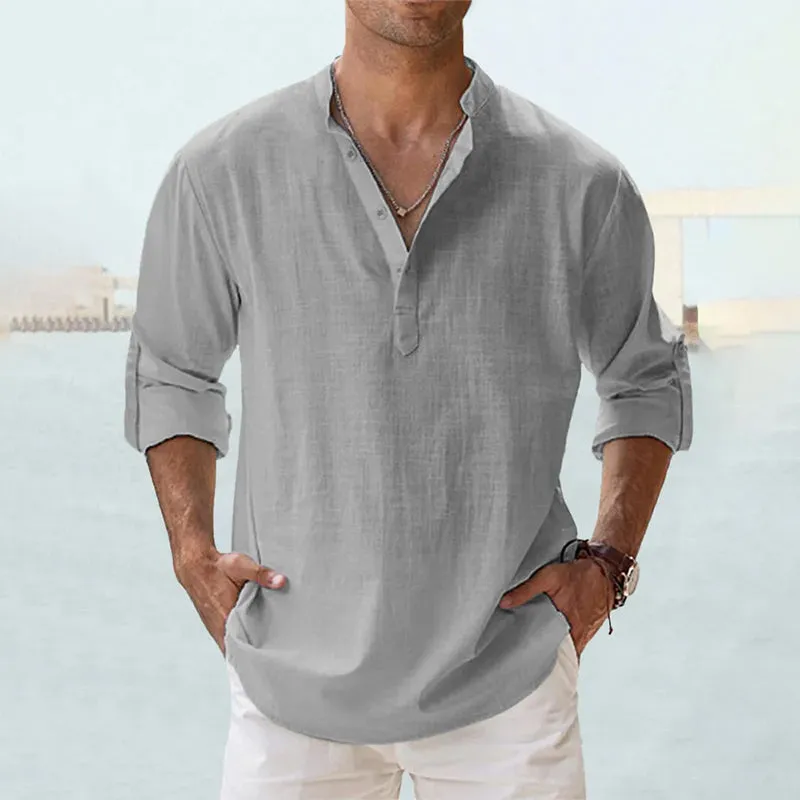 Eden | Men's Long Sleeve Linen Shirt