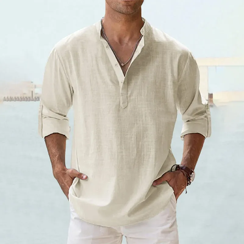 Eden | Men's Long Sleeve Linen Shirt