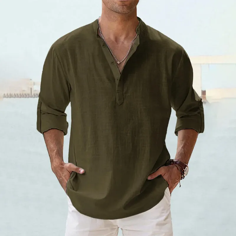 Eden | Men's Long Sleeve Linen Shirt