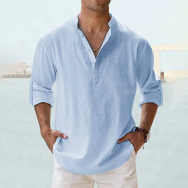 Eden | Men's Long Sleeve Linen Shirt