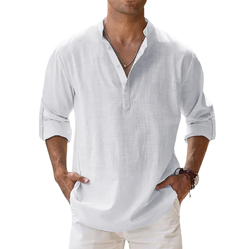 Eden | Men's Long Sleeve Linen Shirt