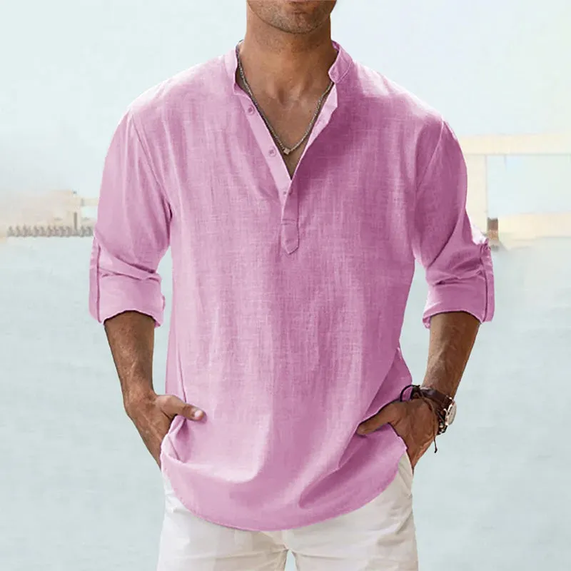 Eden | Men's Long Sleeve Linen Shirt