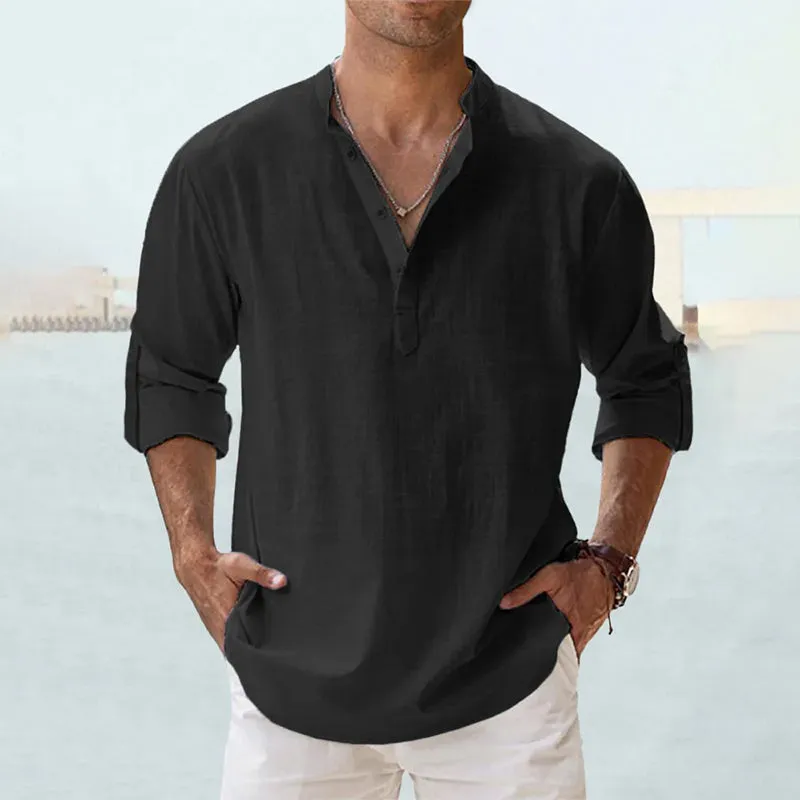 Eden | Men's Long Sleeve Linen Shirt
