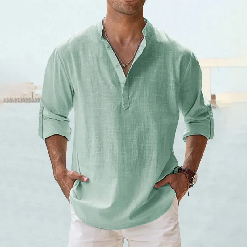 Eden | Men's Long Sleeve Linen Shirt