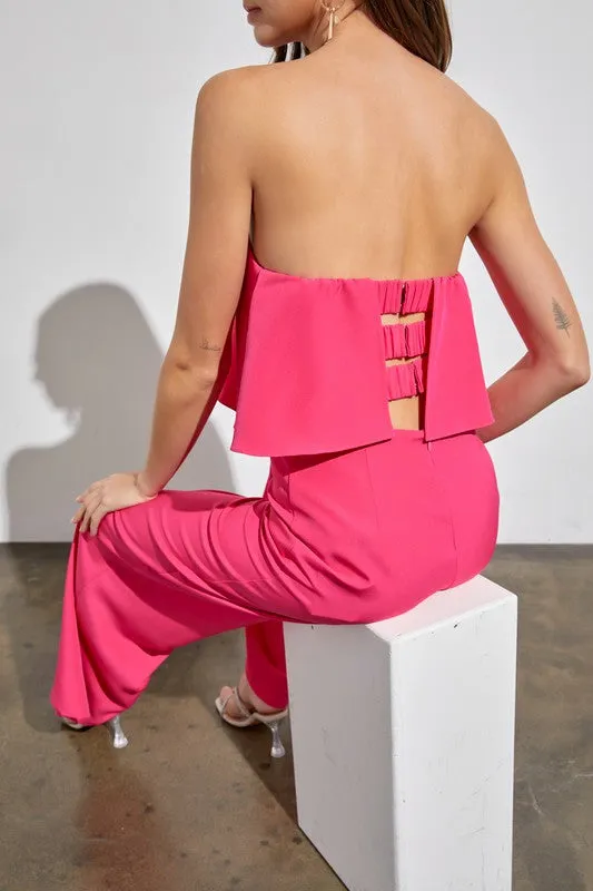 Effortless Strapless Off White Jumpsuit